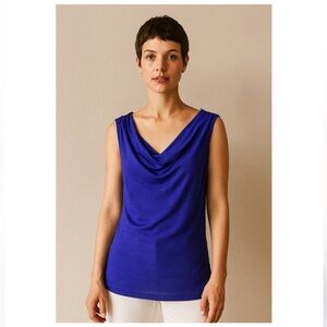 Banana Republic Top S Linen Blue